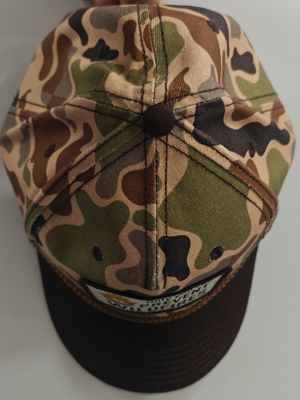 Smokey Bear Men's Snapback Sport Hat,Camo